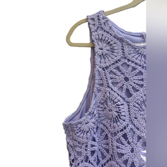 Aqua “Crochet Shift Dress” NWT in lilac, 100% Cotton, Bloomingdale’s exclusive! - Picture 5 of 10